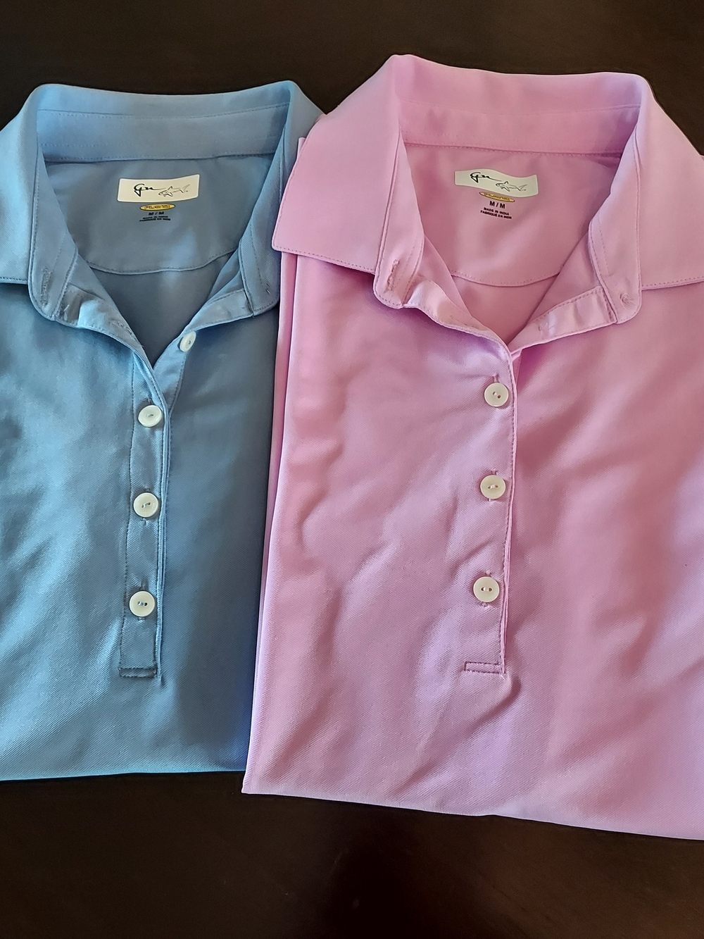 Greg Norman: 2 Women's Essential Golf Collection Knit Polo Tops. Sz. M